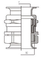 雙喇叭口金屬電纜防水接頭結構圖